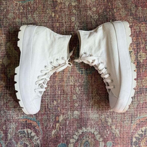 Converse White Chuck Taylor High-Top Lugged Sole Sneakers size 11 - Picture 4 of 9